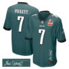 Kenny Pickett 7 Philadelphia Eagles Super Bowl LIX Champions Patch ‘New Orleans – The Ultimate Showdown’ EMBROIDERED Game Men Jersey – Midnight Green