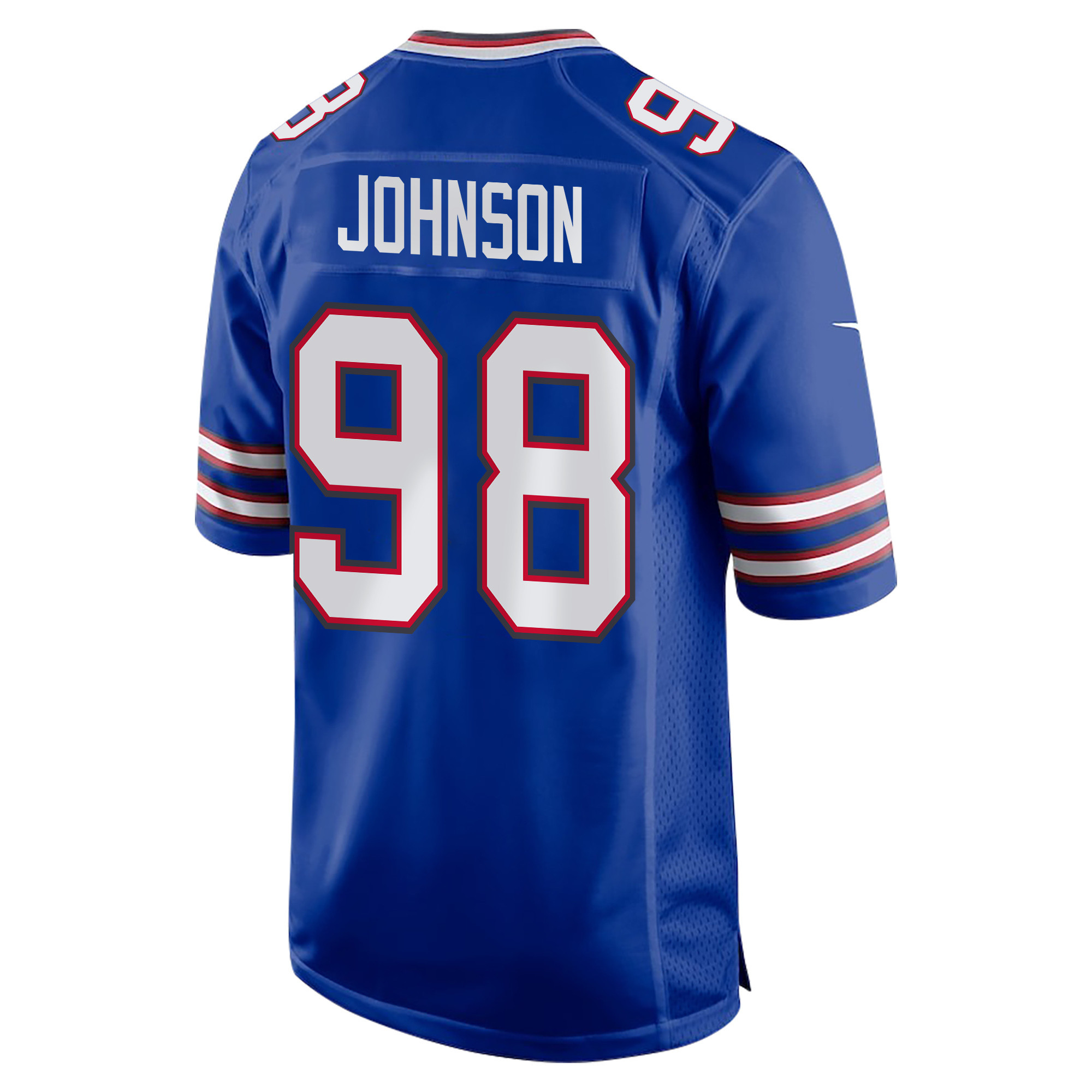 Austin Johnson 98 Buffalo Bills Super Bowl LIX Champions Patch ‘New Orleans – Where Legends Are Made’ EMBROIDERED Game Men Jersey – Royal - Image 2