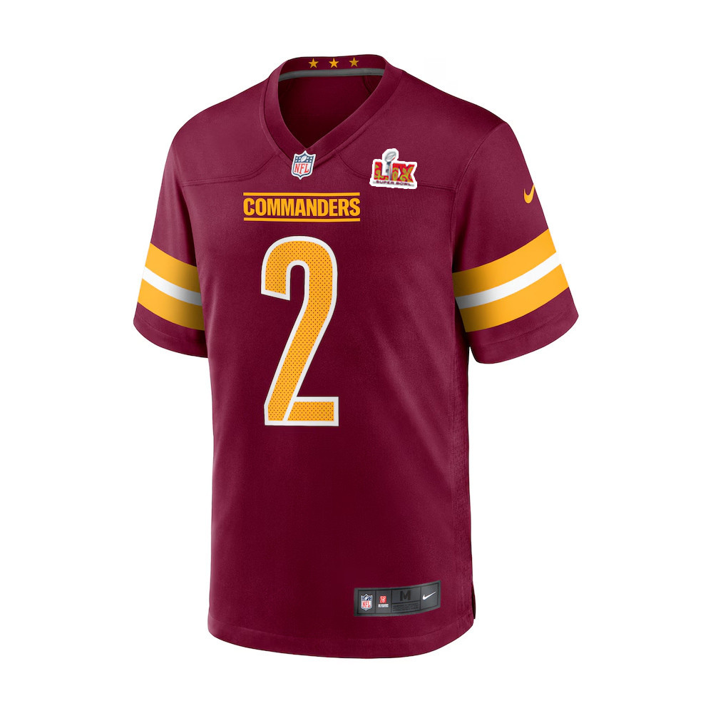 Dyami Brown #2 Washington Commanders Super Bowl LIX Youth Jersey – Burgundy - Image 2
