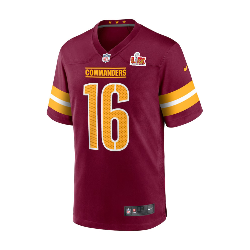 Jeff Driskel #16 Washington Commanders Super Bowl LIX Jersey – Men’s – Burgundy - Image 2
