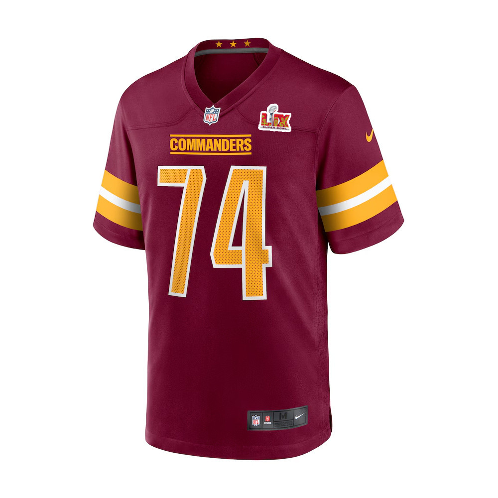Brandon Coleman #74 Washington Commanders Super Bowl LIX Youth Jersey – Burgundy - Image 2