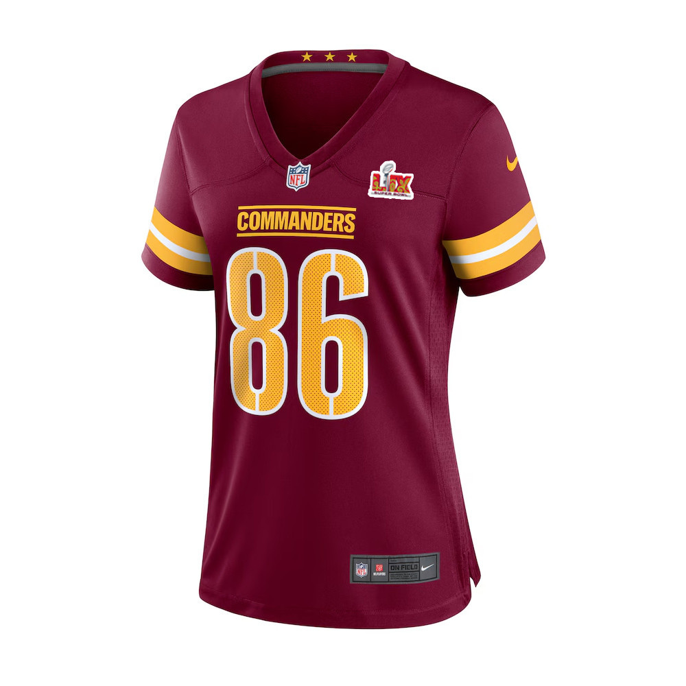 Zach Ertz #86 Washington Commanders Super Bowl LIX Women’s Jersey – Burgundy - Image 2