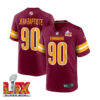 Javontae Jean-Baptiste #90 Washington Commanders Super Bowl LIX Jersey – Men’s – Burgundy