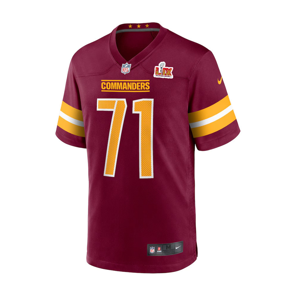 Andrew Wylie #71 Washington Commanders Super Bowl LIX Jersey – Men’s – Burgundy - Image 2