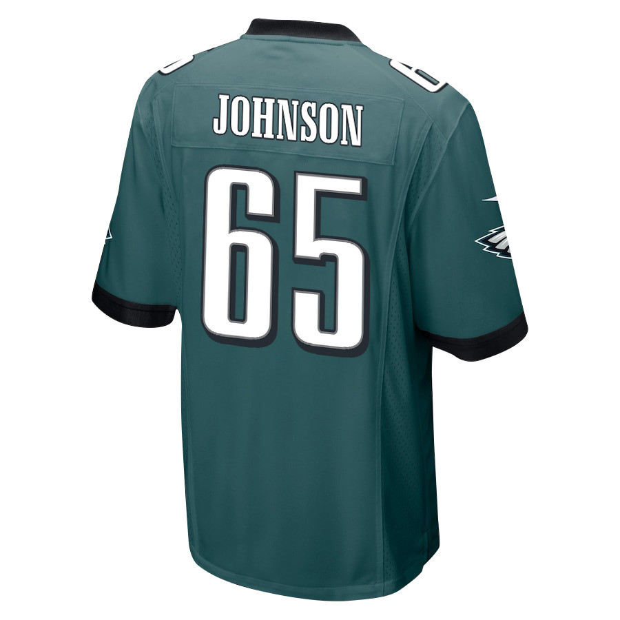Lane Johnson 65 Philadelphia Eagles Super Bowl LIX Champions Patch ‘New Orleans – Where Legends Are Made’ EMBROIDERED Game Men Jersey – Midnight Green - Image 2