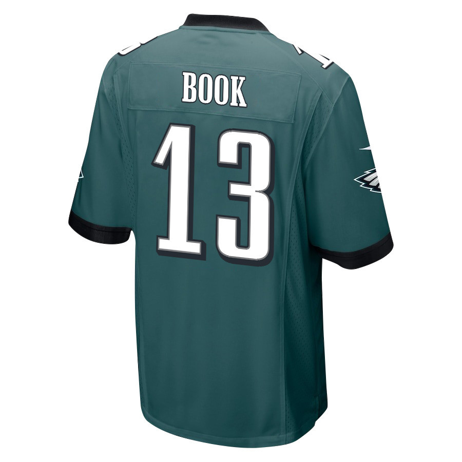 Ian Book 13 Philadelphia Eagles Super Bowl LIX Champions Patch ‘New Orleans – Where Passion Ignites’ EMBROIDERED Game Men Jersey – Midnight Green - Image 2