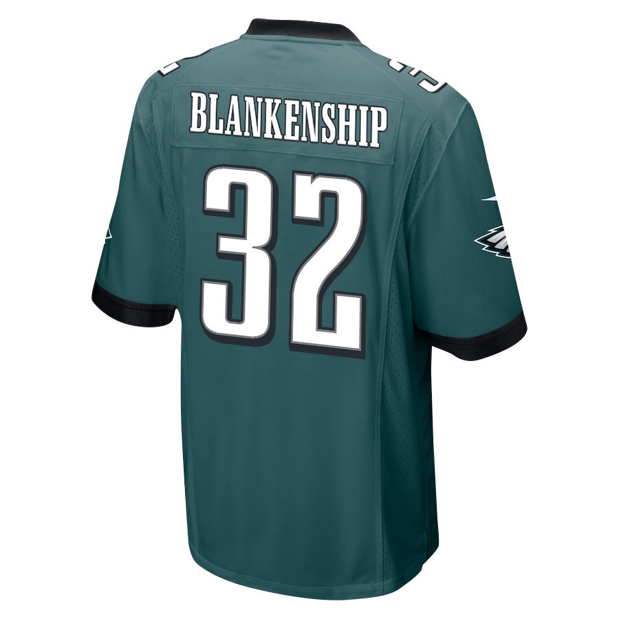 Reed Blankenship 32 Philadelphia Eagles Super Bowl LIX Champions Patch ‘New Orleans – Where Legends Are Made’ EMBROIDERED Game Men Jersey – Midnight Green - Image 2