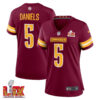 Jayden Daniels #5 Washington Commanders Super Bowl LIX Women’s Jersey – Burgundy