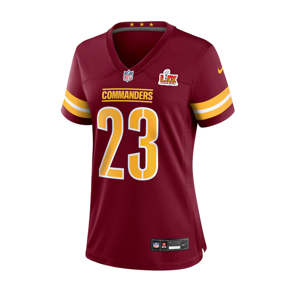 Marshon Lattimore #23 Washington Commanders Super Bowl LIX Women’s Jersey – Burgundy - Image 2