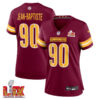 Javontae Jean-Baptiste #90 Washington Commanders Super Bowl LIX Women’s Jersey – Burgundy