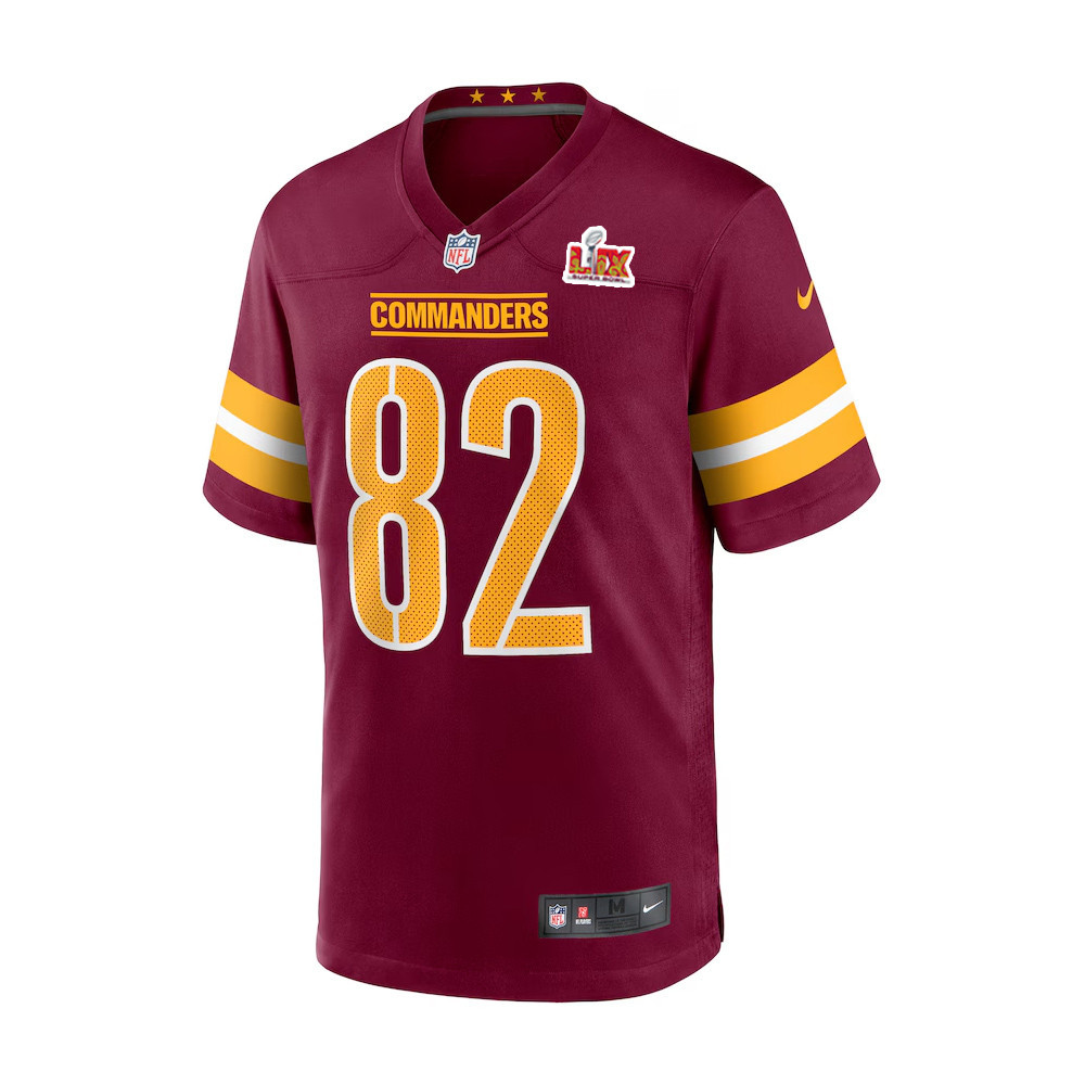 Ben Sinnott #82 Washington Commanders Super Bowl LIX Jersey – Men’s – Burgundy - Image 2
