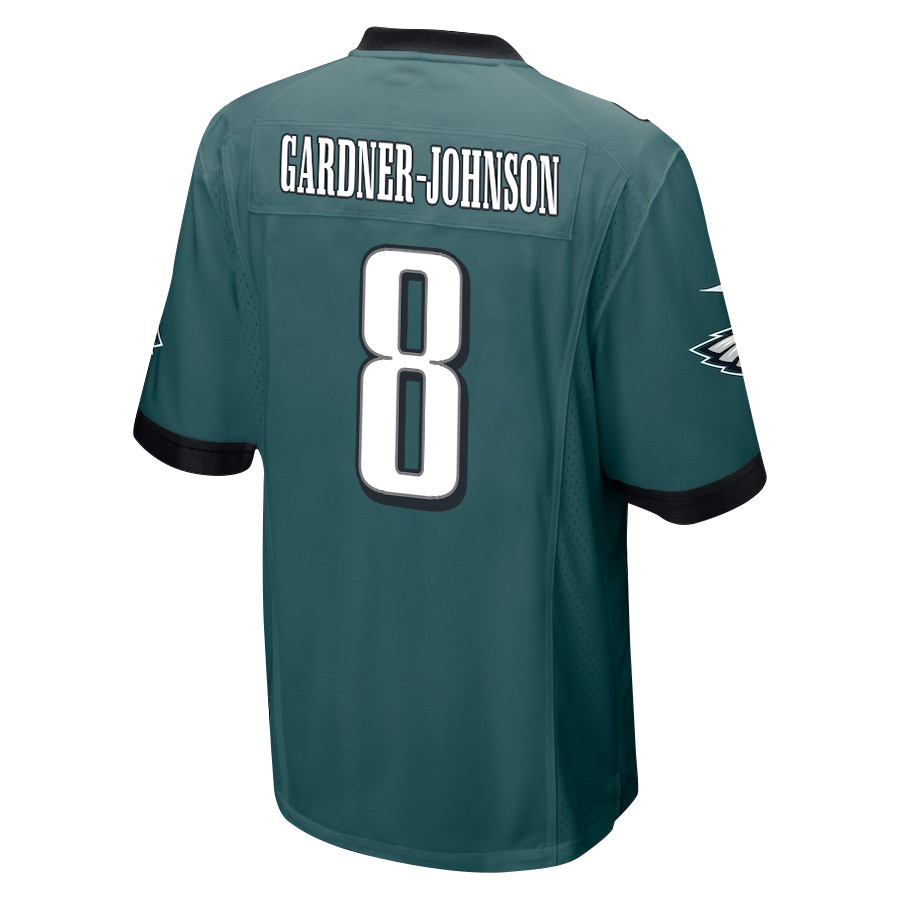 C.J. Gardner-Johnson 8 Philadelphia Eagles Super Bowl LIX Champions Patch ‘New Orleans – Where Legends Are Made’ EMBROIDERED Game Men Jersey – Midnight Green - Image 2