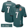 Kenny Pickett 7 Philadelphia Eagles Super Bowl LIX Champions Patch ‘New Orleans – Where Legends Are Made’ EMBROIDERED Game Men Jersey – Midnight Green