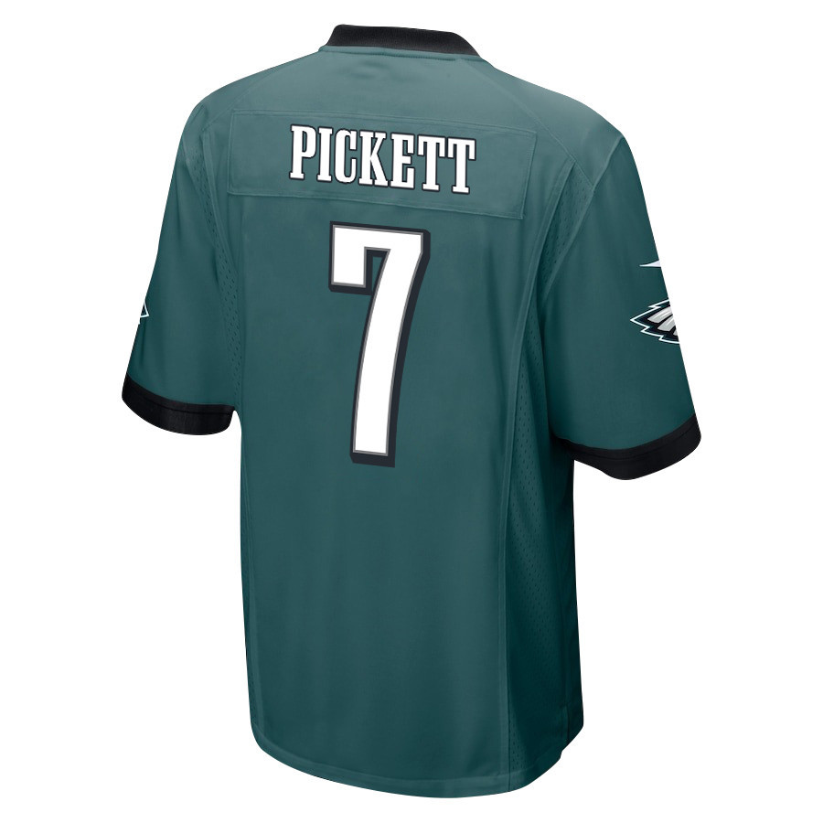 Kenny Pickett 7 Philadelphia Eagles Super Bowl LIX Champions Patch ‘New Orleans – Where Legends Are Made’ EMBROIDERED Game Men Jersey – Midnight Green - Image 2