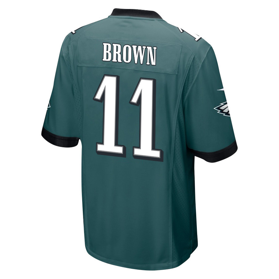 A.J. Brown 11 Philadelphia Eagles Super Bowl LIX Champions Patch ‘New Orleans – Where Legends Are Made’ EMBROIDERED Game Men Jersey – Midnight Green - Image 2