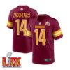 Olamide Zaccheaus #14 Washington Commanders Super Bowl LIX Jersey – Men’s – Burgundy
