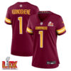 Noah Igbinoghene #1 Washington Commanders Super Bowl LIX Women’s Jersey – Burgundy