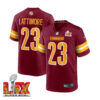 Marshon Lattimore #23 Washington Commanders Super Bowl LIX Jersey – Men’s – Burgundy