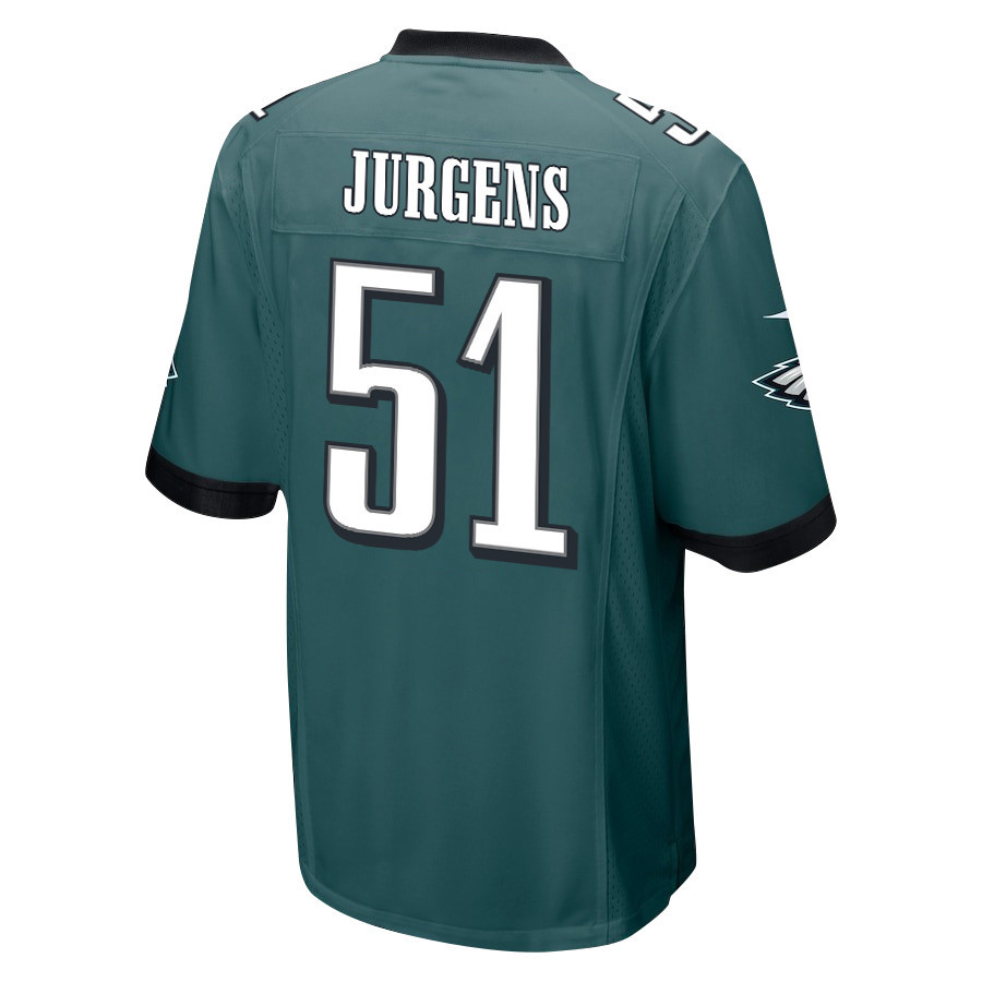 Cam Jurgens 51 Philadelphia Eagles Super Bowl LIX Champions Patch ‘New Orleans – Where Legends Are Made’ EMBROIDERED Game Men Jersey – Midnight Green - Image 2