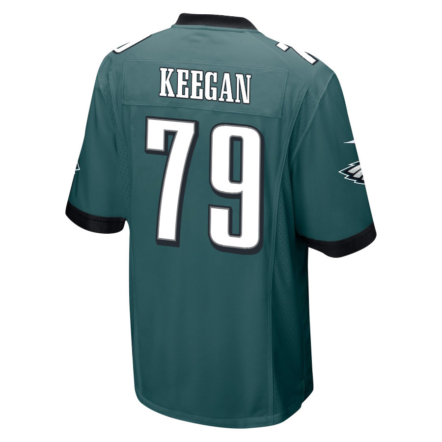 Trevor Keegan 79 Philadelphia Eagles Super Bowl LIX Champions Patch ‘New Orleans – Where Legends Are Made’ EMBROIDERED Game Men Jersey – Midnight Green - Image 2