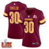 Austin Ekeler #30 Washington Commanders Super Bowl LIX Women’s Jersey – Burgundy