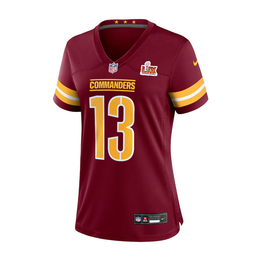 K.J. Osborn #13 Washington Commanders Super Bowl LIX Women’s Jersey – Burgundy - Image 2
