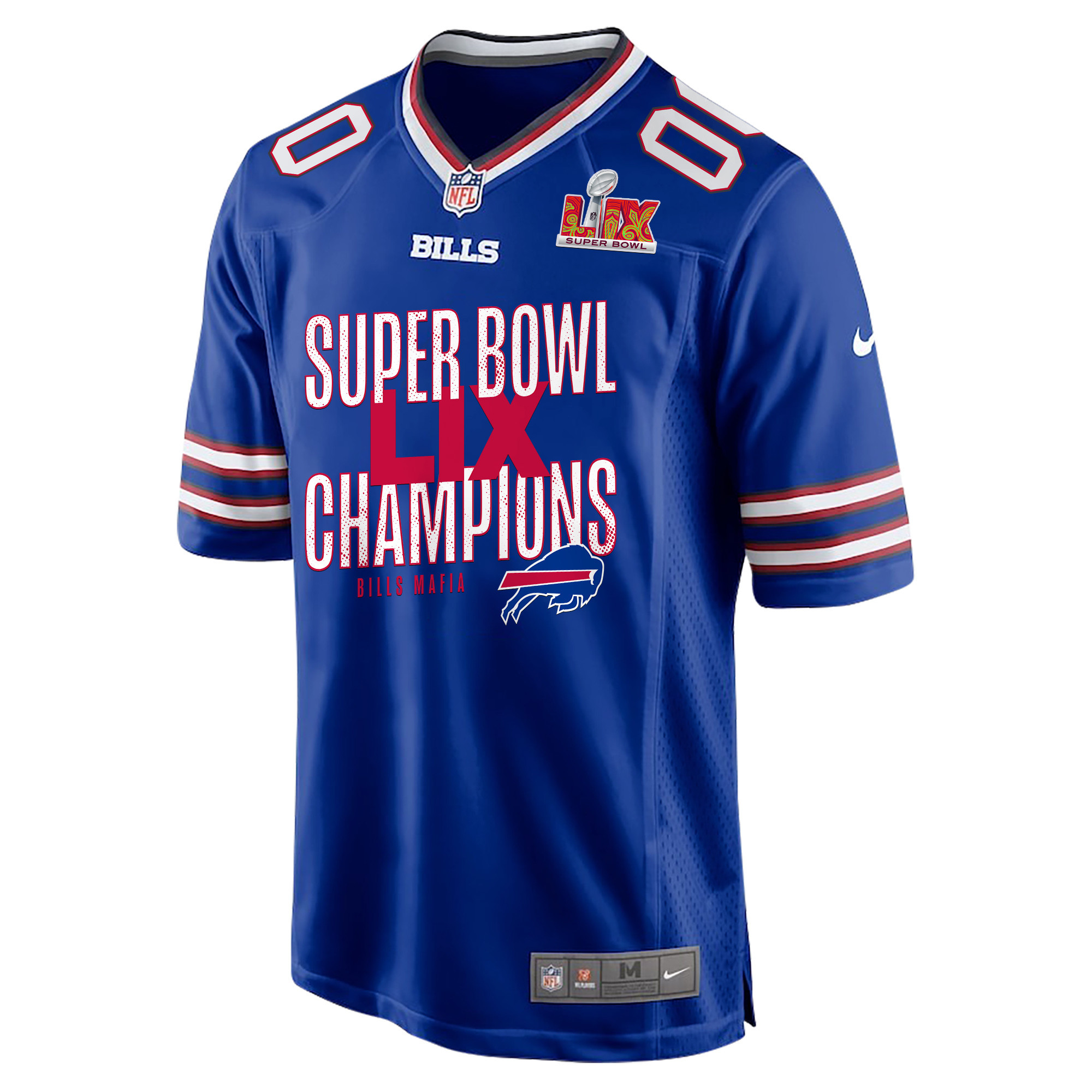 Buffalo Bills Super Bowl LIX Champions V5 Game Men Custom Jersey – Royal - Image 2
