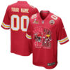Kansas City Chiefs Vs. Washington Commanders Super Bowl LIX Game Men Custom Jersey – Red