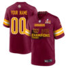 Washington Commanders Super Bowl LIX Champions V4 Game Men Custom Jersey – Burgundy