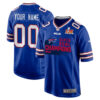 Buffalo Bills Super Bowl LIX Champions V4 Game Men Custom Jersey – Royal