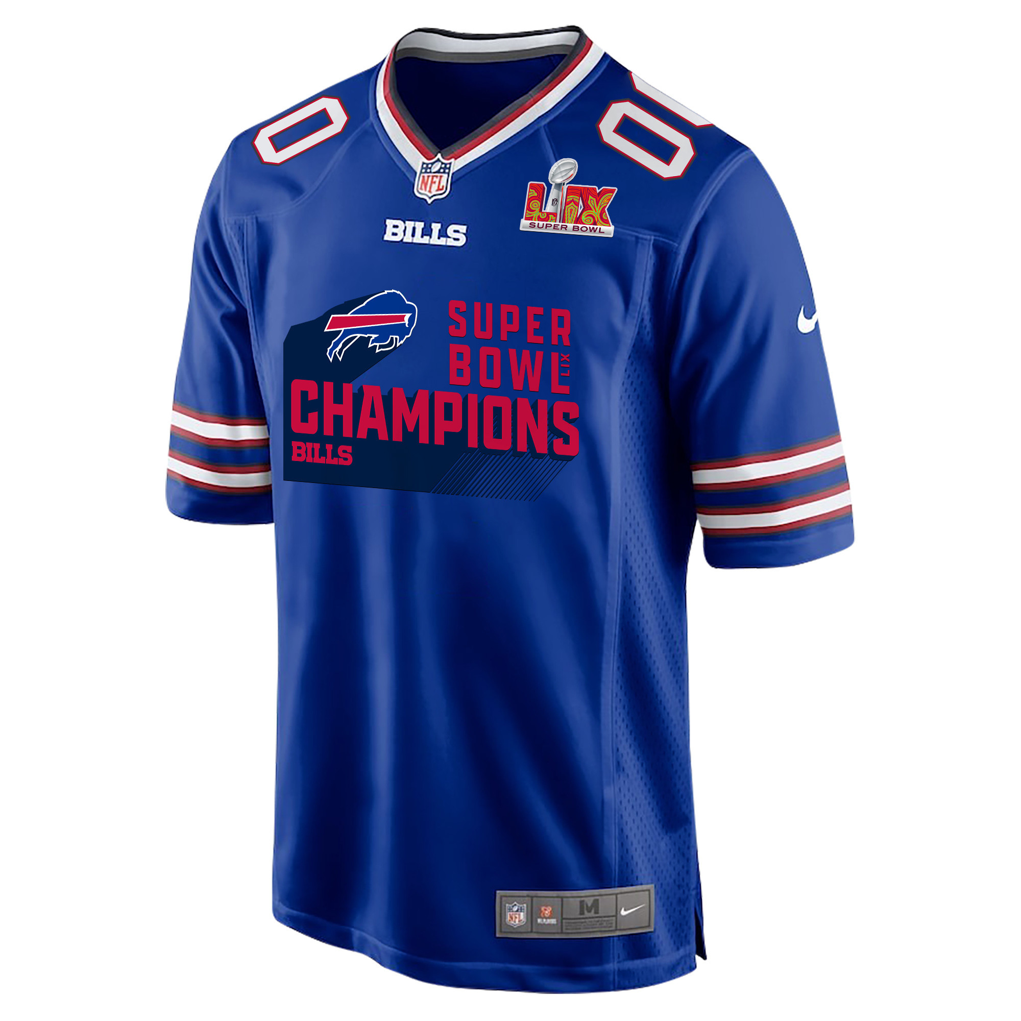 Buffalo Bills Super Bowl LIX Champions V4 Game Men Custom Jersey – Royal - Image 2