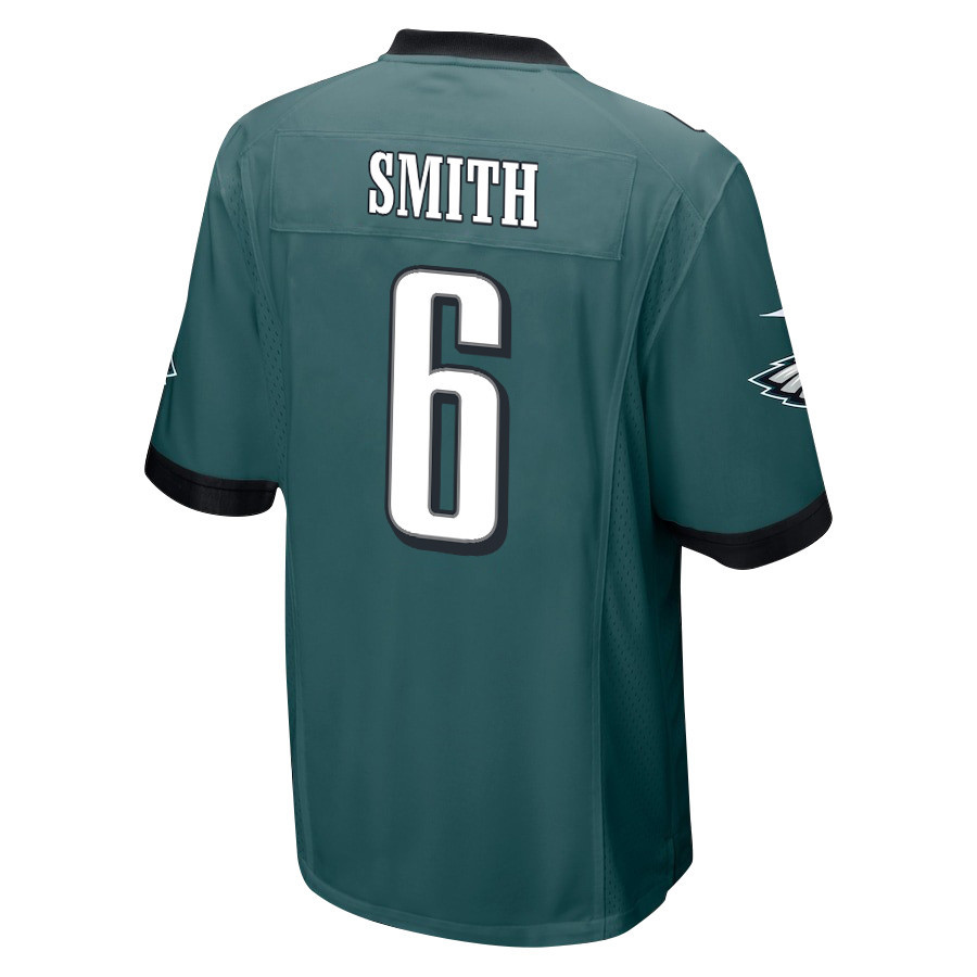 DeVonta Smith 6 Philadelphia Eagles Super Bowl LIX Champions Patch ‘New Orleans – Where Legends Are Made’ EMBROIDERED Game Men Jersey – Midnight Green - Image 2