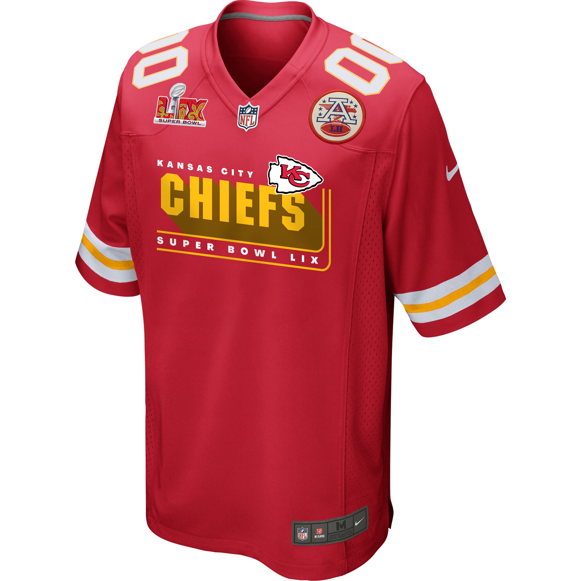 Kansas City Chiefs Super Bowl LIX Champions Big Chiefs Game Men Custom Jersey – Red - Image 2