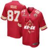 Travis Kelce 87 Kansas City Chiefs Kelce’s Kingdom Game Men Jersey – Red