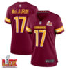 Terry McLaurin #17 Washington Commanders Super Bowl LIX Women’s Jersey – Burgundy