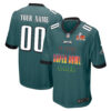 Philadelphia Eagles Super Bowl LIX Game Men Custom Jersey – Midnight Green