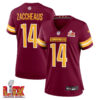 Olamide Zaccheaus #14 Washington Commanders Super Bowl LIX Women’s Jersey – Burgundy