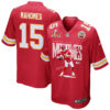 Patrick Mahomes 15 Kansas City Chiefs Throw The Ball Game Men Jersey – Red