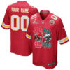 Kansas City Chiefs Vs. Philadelphia Eagles Super Bowl LIX Game Men Custom Jersey – Red