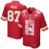 Travis Kelce 87 Kansas City Chiefs Oh Say Can You Kelce Game Men Jersey – Red