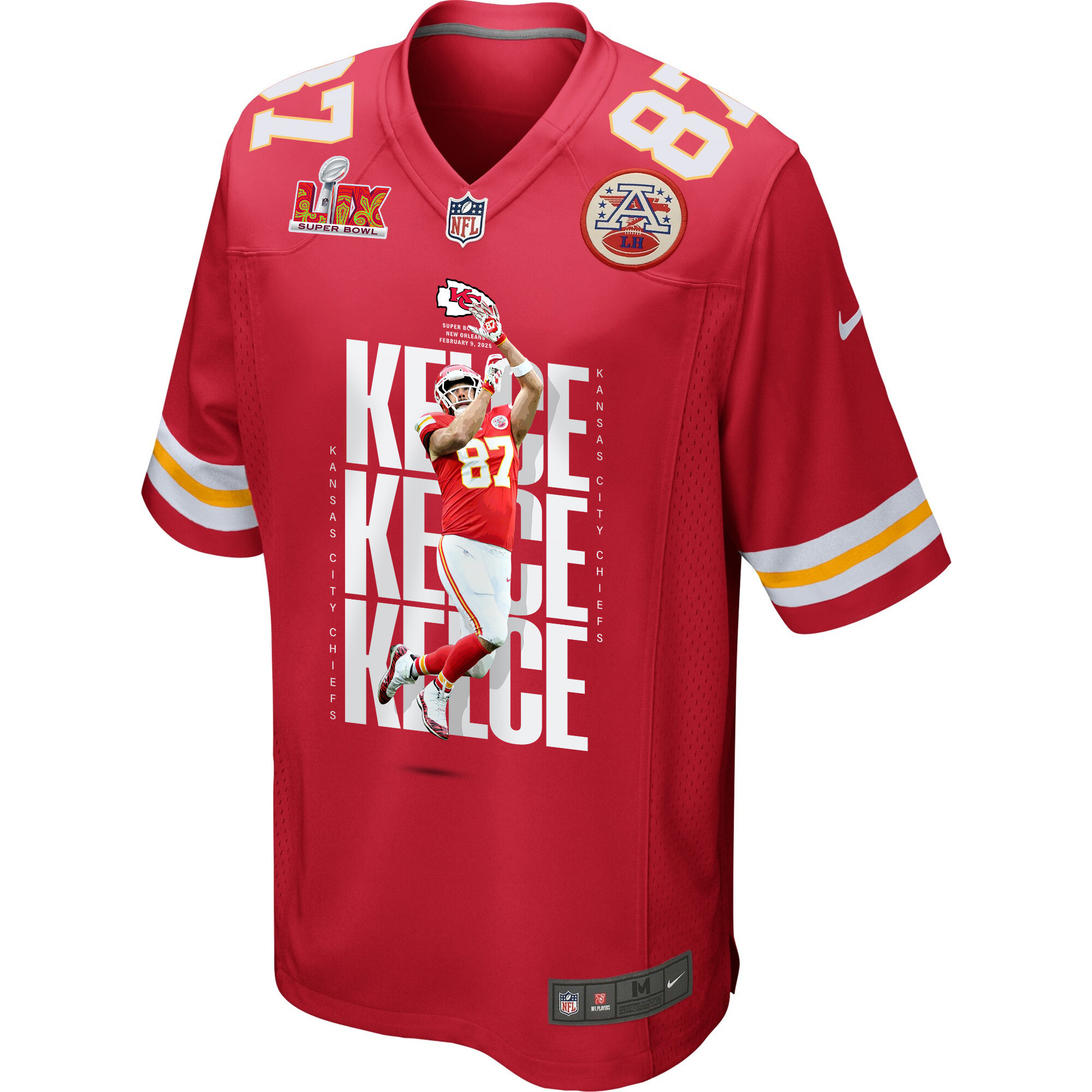 Travis Kelce 87 Kansas City Chiefs Oh Say Can You Kelce Game Men Jersey – Red - Image 2