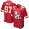 Travis Kelce 87 Kansas City Chiefs The Kansas City Stallion Game Men Jersey – Red