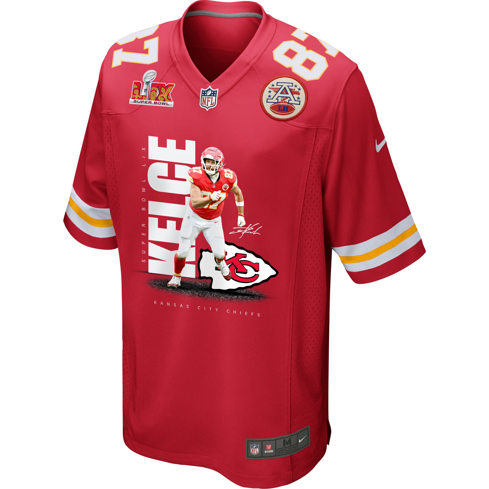 Travis Kelce 87 Kansas City Chiefs The Kansas City Stallion Game Men Jersey – Red - Image 2