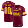 Washington Commanders Super Bowl LIX Champions Big Commanders Game Men Custom Jersey – Burgundy