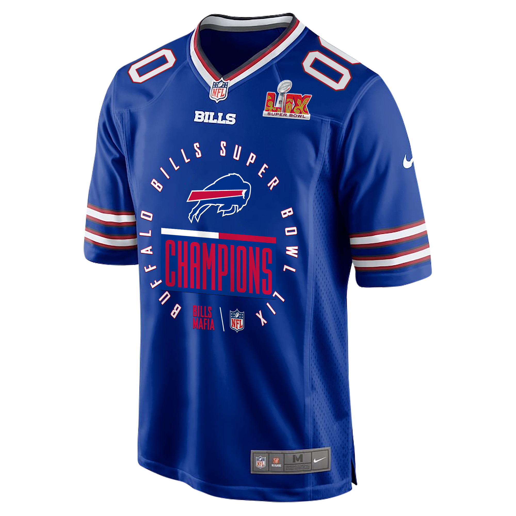 Buffalo Bills Super Bowl LIX Champions Game Men Custom Jersey – Royal - Image 2