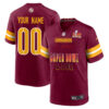 Washington Commanders Super Bowl LIX Game Men Custom Jersey – Burgundy