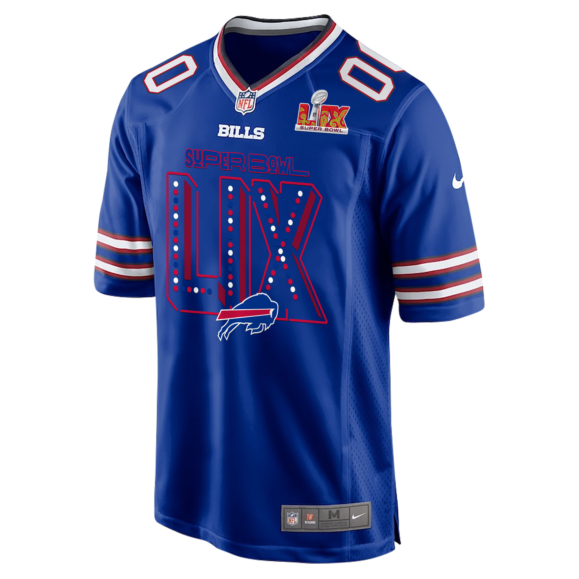 Buffalo Bills Super Bowl LIX V2 Game Men Custom Jersey – Royal - Image 2