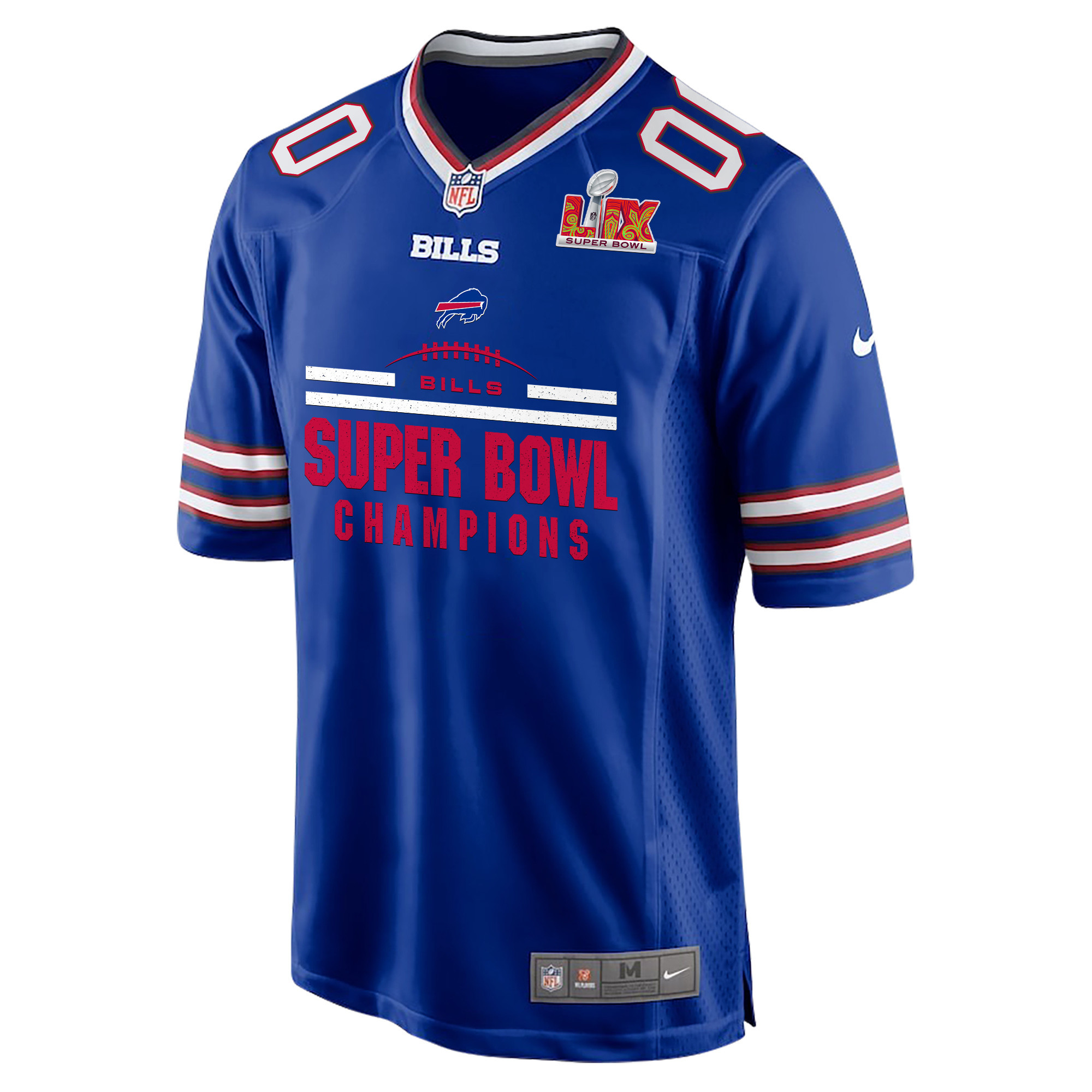 Buffalo Bills Super Bowl LIX Champions Ball Game Men Custom Jersey – Royal - Image 2