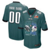 Philadelphia Eagles Vs. Buffalo Bills Super Bowl LIX Game Men Custom Jersey – Midnight Green