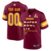 Washington Commanders Super Bowl LIX Champions V3 Game Men Custom Jersey – Burgundy